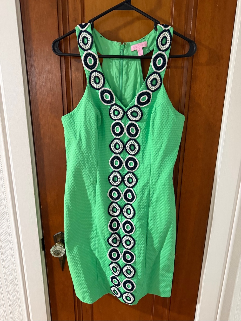 Green Embellished Sleeveless Shift Dress - Lilly Pulitzer